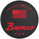 CLASSIC BRONCO RACE RED BLACK TIRE COVER