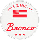 CLASSIC BRONCO RACE RED PEARL  WHITE CARBON FIBER TIRE COVER