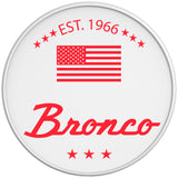 CLASSIC BRONCO RACE RED WHITE TIRE COVER
