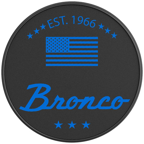 CLASSIC BRONCO VELOCITY BLUE BLACK CARBON FIBER TIRE COVER