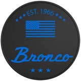 CLASSIC BRONCO VELOCITY BLUE BLACK TIRE COVER