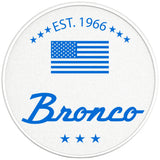 CLASSIC BRONCO VELOCITY BLUE PEARL  WHITE CARBON FIBER TIRE COVER