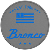 CLASSIC BRONCO VELOCITY BLUE SILVER CARBON FIBER TIRE COVER