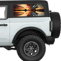 CLOUDY REFLECTION SUNSET QUARTER WINDOW DECAL FITS 2021+ FORD BRONCO 2 DOOR HARD TOP