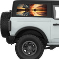 CLOUDY REFLECTION SUNSET QUARTER WINDOW DECAL FITS 2021+ FORD BRONCO 2 DOOR HARD TOP