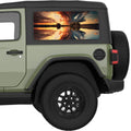 CLOUDY REFLECTION SUNSET QUARTER WINDOW DECAL FITS 2018+ JEEP WRANGLER 2 DOOR HARD TOP JL