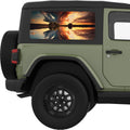 CLOUDY REFLECTION SUNSET QUARTER WINDOW DECAL FITS 2011-2018 JEEP WRANGLER 2 DOOR HARD TOP JK