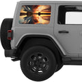 CLOUDY REFLECTION SUNSET QUARTER WINDOW DECAL FITS 2011-2018 JEEP WRANGLER 4 DOOR HARD TOP JKU