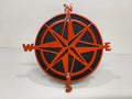 COMPASS FOR ANY 2 INCH RECEIVER  in ORANGE For Jeep Wrangler JL and JK and JT