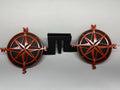 COMPASS FOOT PEGS FOR JEEP WRANGLER AND JEEP GLADIATOR in Orange  Color