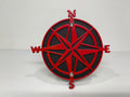 COMPASS FOR ANY 2 INCH RECEIVER  in RED For Jeep Wrangler JL and JK and JT