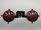 COMPASS FOOT PEGS FOR JEEP WRANGLER AND JEEP GLADIATOR in Red Color