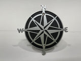 COMPASS FOR ANY 2 INCH RECEIVER  in SILVER For Jeep Wrangler JL and JK and JT