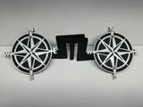 COMPASS FOOT PEGS FOR JEEP WRANGLER AND JEEP GLADIATOR in White Color