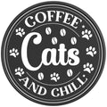 COFFEE CATS AND CHILL PEARL  WHITE CARBON FIBER TIRE COVER