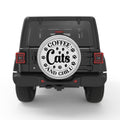 COFFEE CATS AND CHILL BLACK TIRE COVER