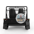 COLLECT MOMENTS SILVER CARBON FIBER TIRE COVER FOR MOKE