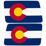 COLORADO STATE FLAG QUARTER WINDOW DRIVER & PASSENGER DECALS