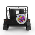 COLORFUL BULLDOG SILVER CARBON FIBER TIRE COVER FOR MOKE