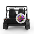 COLORFUL BULLDOG WHITE CARBON FIBER TIRE COVER FOR MOKE