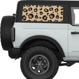 COLORFUL CHEETAH PRINT QUARTER WINDOW DECAL FITS 2021+ FORD BRONCO 2 DOOR HARD TOP