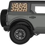 COLORFUL CHEETAH PRINT QUARTER WINDOW DECAL FITS 2021+ FORD BRONCO 4 DOOR HARD TOP