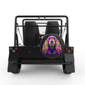 COLORFUL COCKER SPANIEL BLACK CARBON FIBER TIRE COVER FOR MOKE