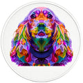 COLORFUL COCKER SPANIEL PEARL  WHITE CARBON FIBER TIRE COVER