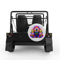 COLORFUL COCKER SPANIEL WHITE CARBON FIBER TIRE COVER FOR MOKE