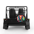 COLORFUL DACHSHUND BLACK TIRE COVER FOR MOKE