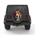 COLORFUL GERMAN SHORTHAIRED POINTER BLACK CARBON FIBER TIRE COVER
