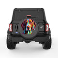 COLORFUL GERMAN SHORTHAIRED POINTER BLACK CARBON FIBER TIRE COVER