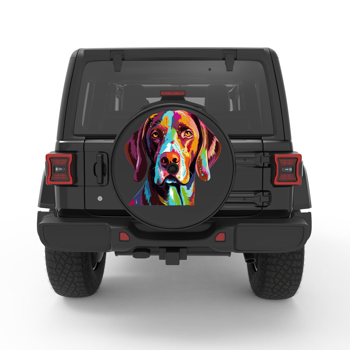 Colorful German Shorthaired Pointer Tire Cover For Jeep Wrangler| Four ...