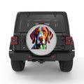 COLORFUL GERMAN SHORTHAIRED POINTER WHITE TIRE COVER