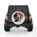 COLORFUL GERMAN SHORTHAIRED POINTER SILVER CARBON FIBER TIRE COVER