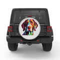 COLORFUL GERMAN SHORTHAIRED POINTER BLACK TIRE COVER