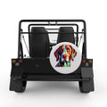 COLORFUL GERMAN SHORTHAIRED POINTER WHITE CARBON FIBER TIRE COVER FOR MOKE