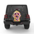 COLORFUL GOLDENDOODLE BLACK CARBON FIBER TIRE COVER