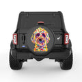COLORFUL GOLDENDOODLE BLACK CARBON FIBER TIRE COVER