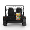 COLORFUL GOLDEN RETRIEVER BLACK TIRE COVER FOR MOKE