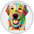 COLORFUL GOLDEN RETRIEVER WHITE TIRE COVER