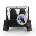 COLORFUL GREAT DANE SILVER CARBON FIBER TIRE COVER FOR MOKE