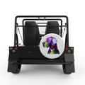 COLORFUL GREAT DANE WHITE CARBON FIBER TIRE COVER FOR MOKE