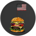 COLORFUL HAMBURGER PEARL  WHITE CARBON FIBER TIRE COVER