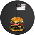 COLORFUL HAMBURGER BLACK TIRE COVER