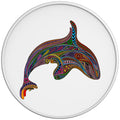 COLORFUL KILLER WHALE WHITE TIRE COVER