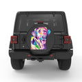 COLORFUL LABRADOR PEARL  WHITE CARBON FIBER TIRE COVER
