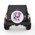 COLORFUL LABRADOR PEARL  WHITE CARBON FIBER TIRE COVER