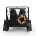 COLORFUL LEOPARD PRINT SUNFLOWER BLACK CARBON FIBER TIRE COVER FOR MOKE