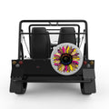 COLORFUL LEOPARD PRINT SUNFLOWER SILVER CARBON FIBER TIRE COVER FOR MOKE